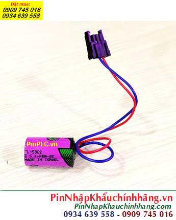 Tadiran TL-5902 (Zắc Mitsu), Pin nuôi nguồn PLC Tadiran TL-5902 lithium 3.6v 1/2AA 1200mAh chính hãng
